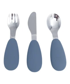 Alternative view of Cutlery Set Metal/Silicon - Petite Eats 3 piece