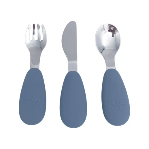 Cutlery Set Metal/Silicon - Petite Eats 3 piece - Image 2