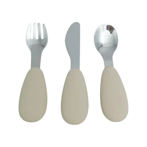 Cutlery Set Metal/Silicon - Petite Eats 3 piece - Image 4