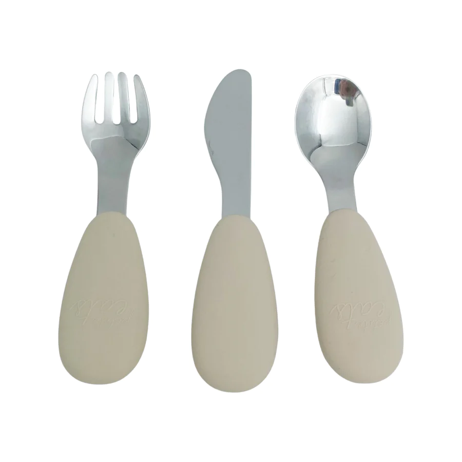 Cutlery Set Metal/Silicon - Petite Eats 3 piece - Image 4