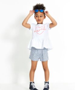 Alternative view of Shorts - Angelique - Denim Blue Stripe
