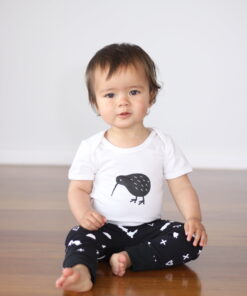 Alternative view of Kiwi Bodysuit/Pants Set - Black & White - From NZ with love