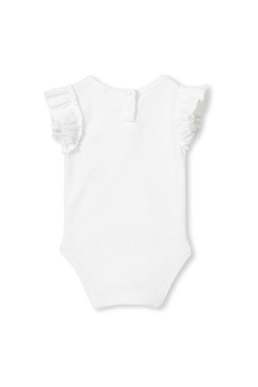 Bodysuit Ribbed - White (size 00 only) - Image 2