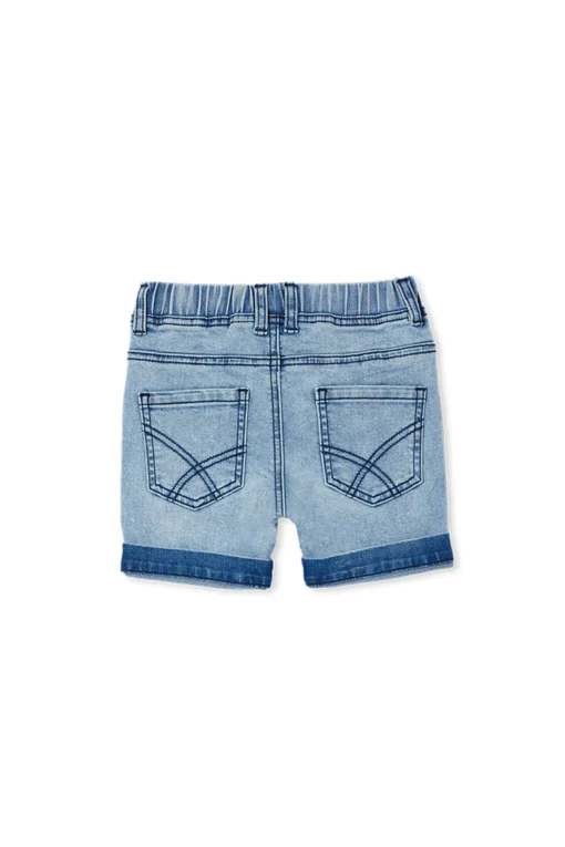 Knit Denim Shorts - Image 4