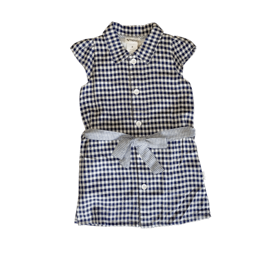Dress - Navy Check Miley - Image 2