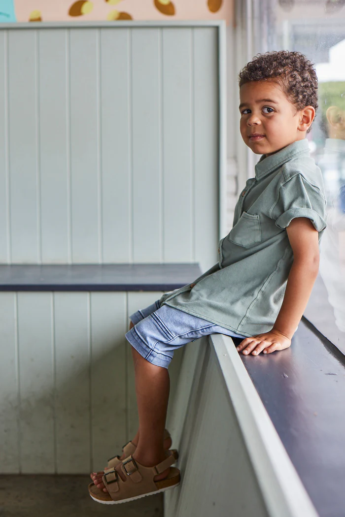 Knit Denim Shorts - Image 3