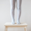 Snow Grey Merino Cable Tights