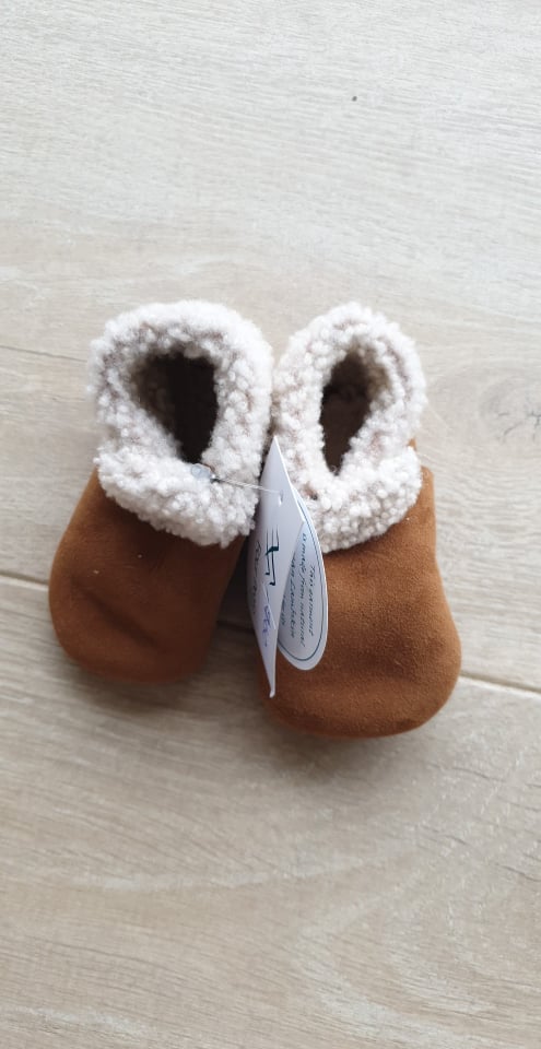 Tan Lambskin Booties