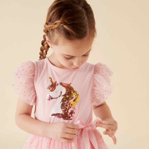 Unicorn Sequin Tutu Dress - Image 3