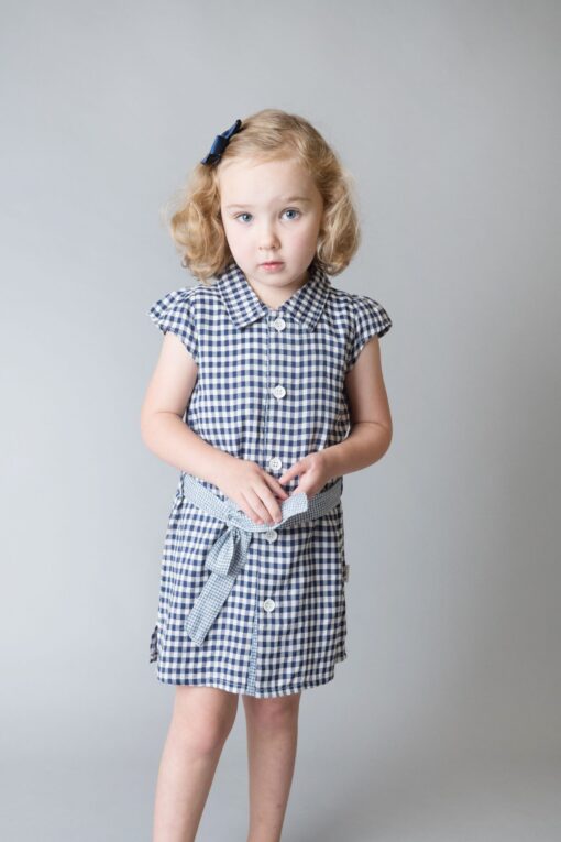 Dress - Navy Check Miley