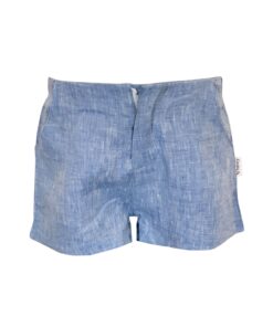 Shorts - Blue Linen Tailored Shorts