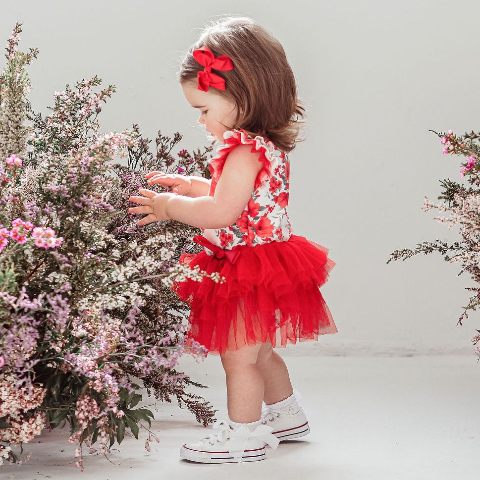 Camilla Floral Tutu Romper Dress - Image 5