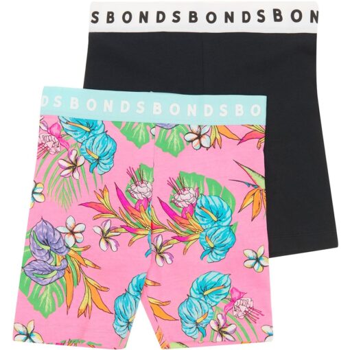 Paradise - Black, Hipster Bike Shorts - 2 pk