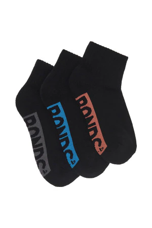 Logo Cushioned Quarter Crew Socks - 3 pack