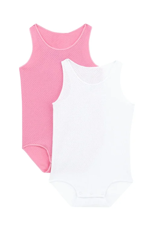 Scuba Pink/White Wondercool Eyelet Singletsuit