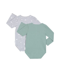 Alternative view of Clouded Mini/Misty Sage L/S Bodysuits