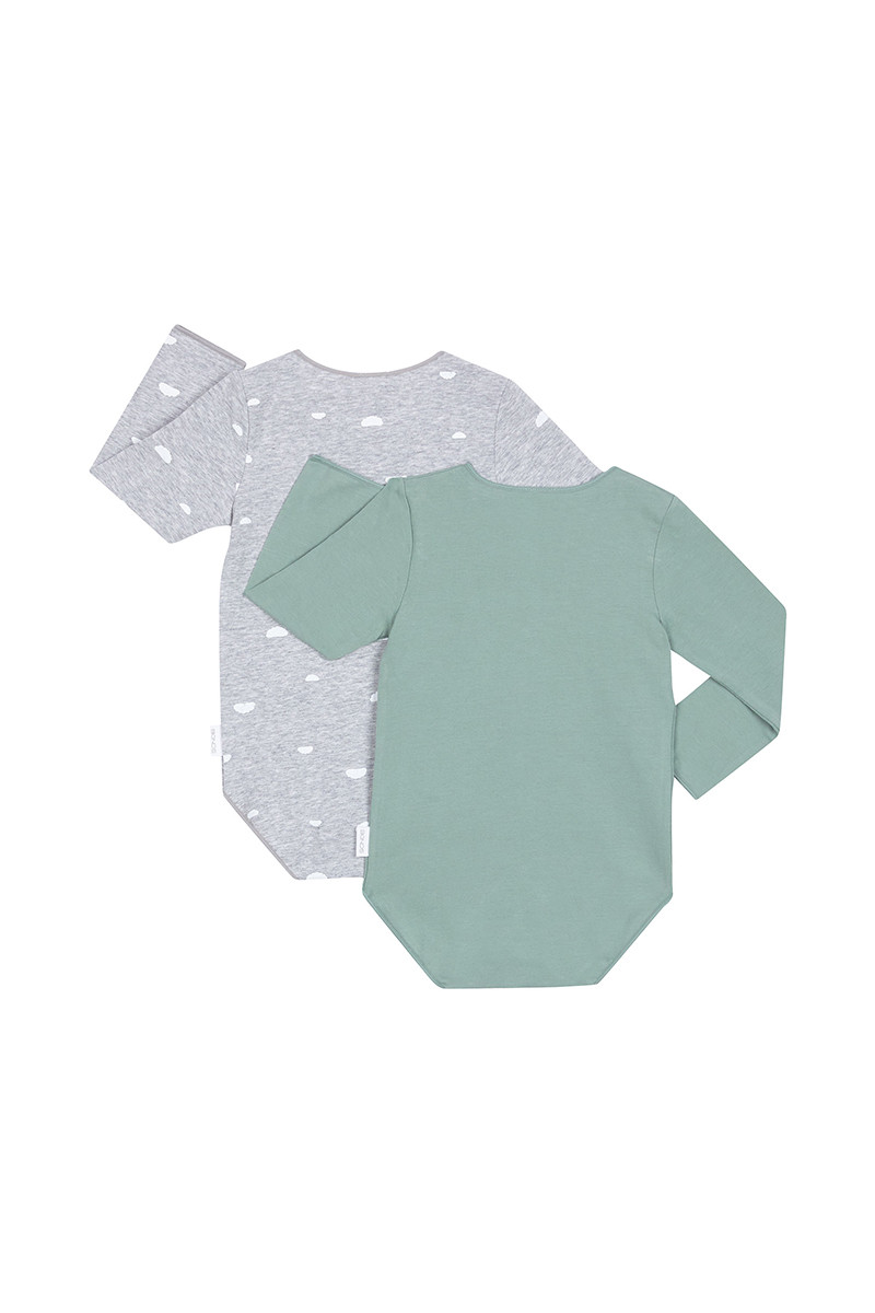 Clouded Mini/Misty Sage L/S Bodysuits - Image 2