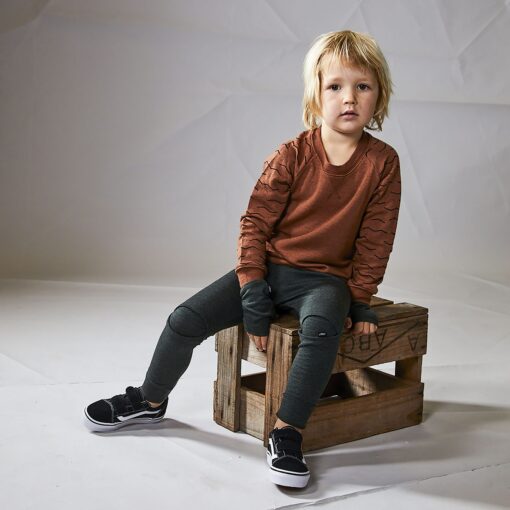 Russet Merino Beatnik Crew Sweatshirt  (size 6-7yrs only) - Image 3
