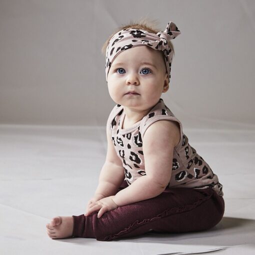 Merino Kenzie Leggings - Mulberry (size 2 yrs only) - Image 2