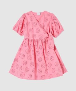 Broderie Dress - Pink