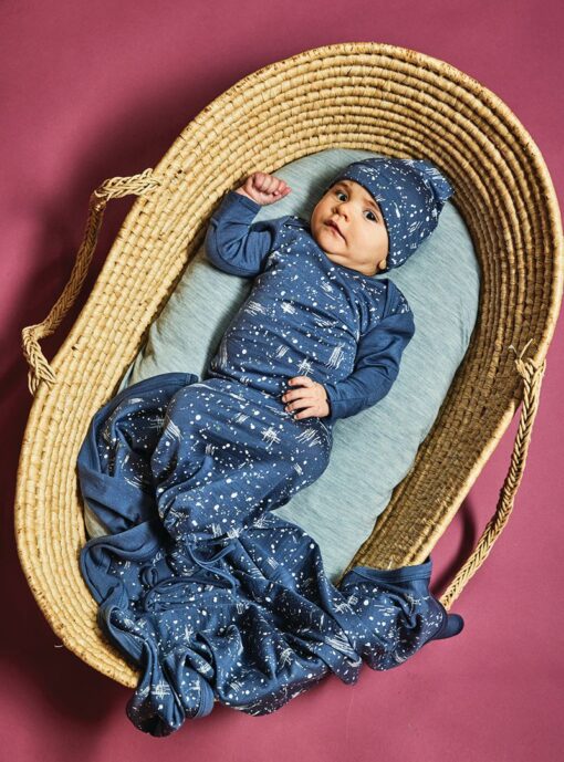 Storm Scribble - Merino Sleep Gown
