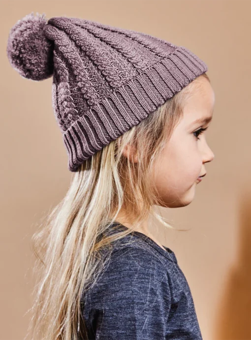 Merino Knit Beanie - Lavender
