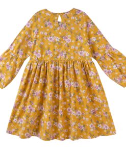 Alternative view of Millie Floral L/S Poodle Sleeve Dress - Honey Gold