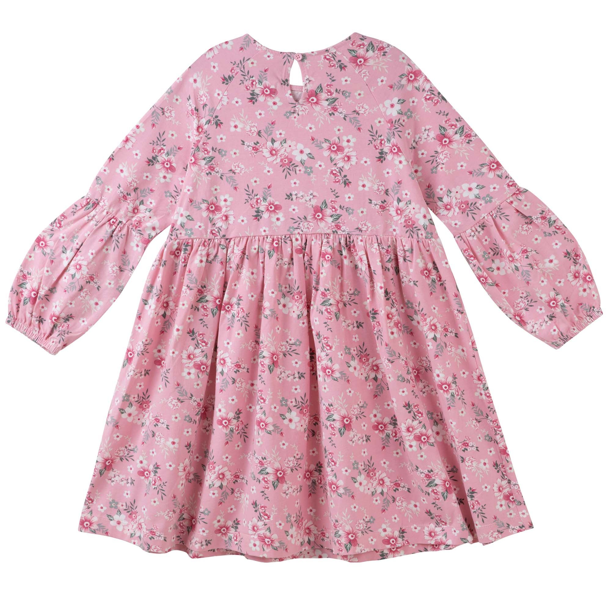 Pink Millie Floral L/S Poodle Sleeve Dress - Image 2