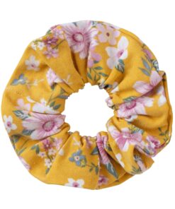 Millie Floral Scrunchie - Honey Gold