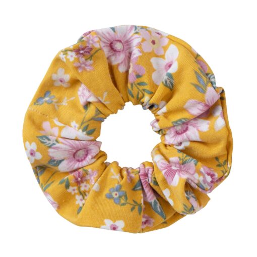 Millie Floral Scrunchie - Honey Gold