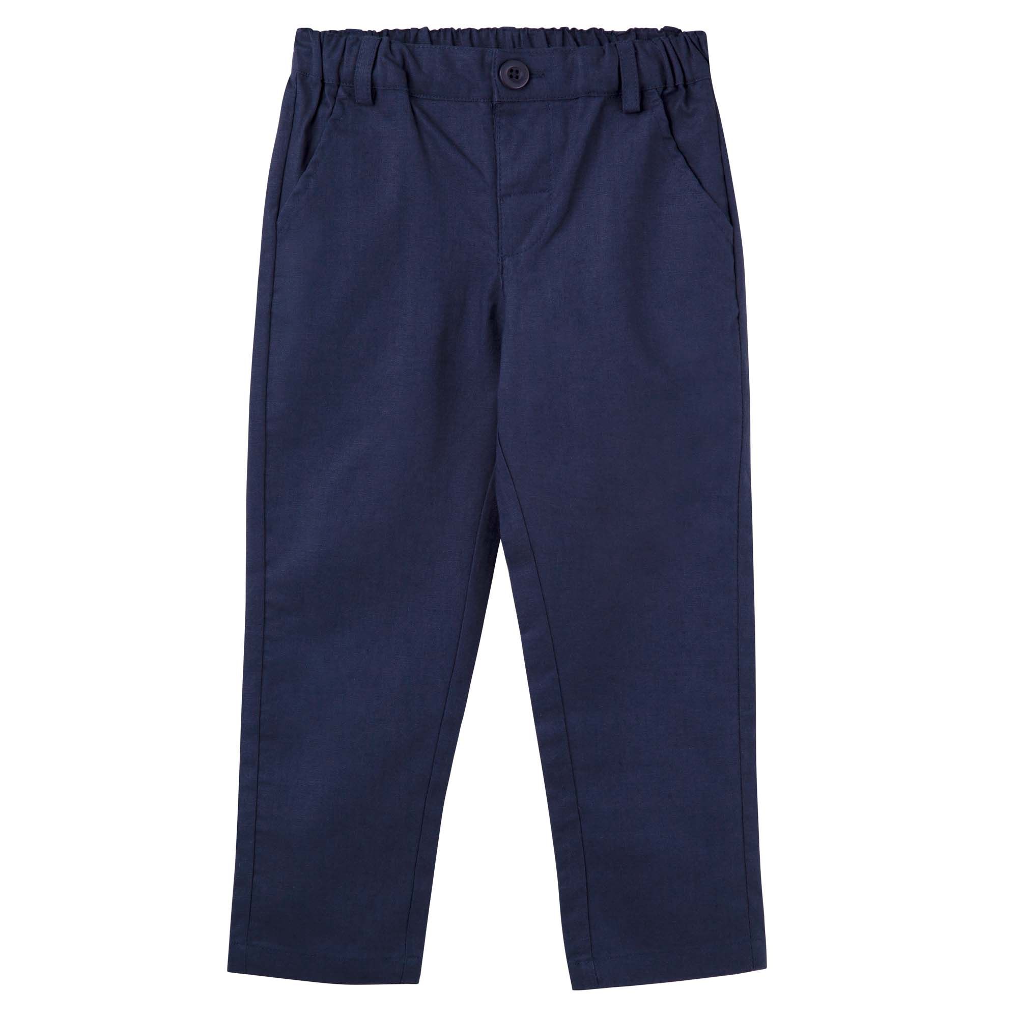 Finley Linen Pants - Navy