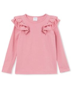 Dusty Pink Detail Frill Tee