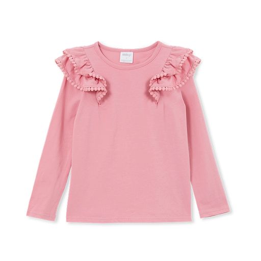 Dusty Pink Detail Frill Tee
