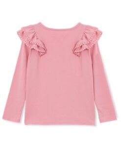 Alternative view of Dusty Pink Detail Frill Tee