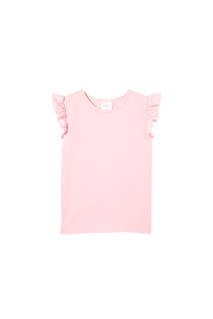 Blossom Pink Frill Rib Tee