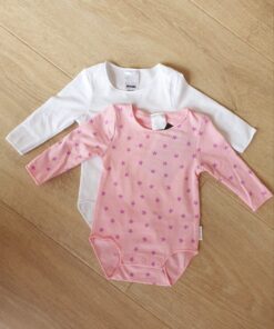 Pink Stars Bonds L/S Bodysuit 2pk