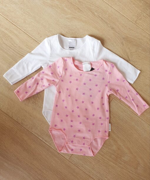 Pink Stars Bonds L/S Bodysuit 2pk