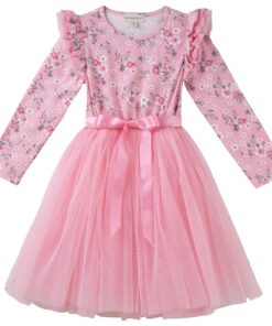 Milly Floral Tutu Dress - Long Sleeve