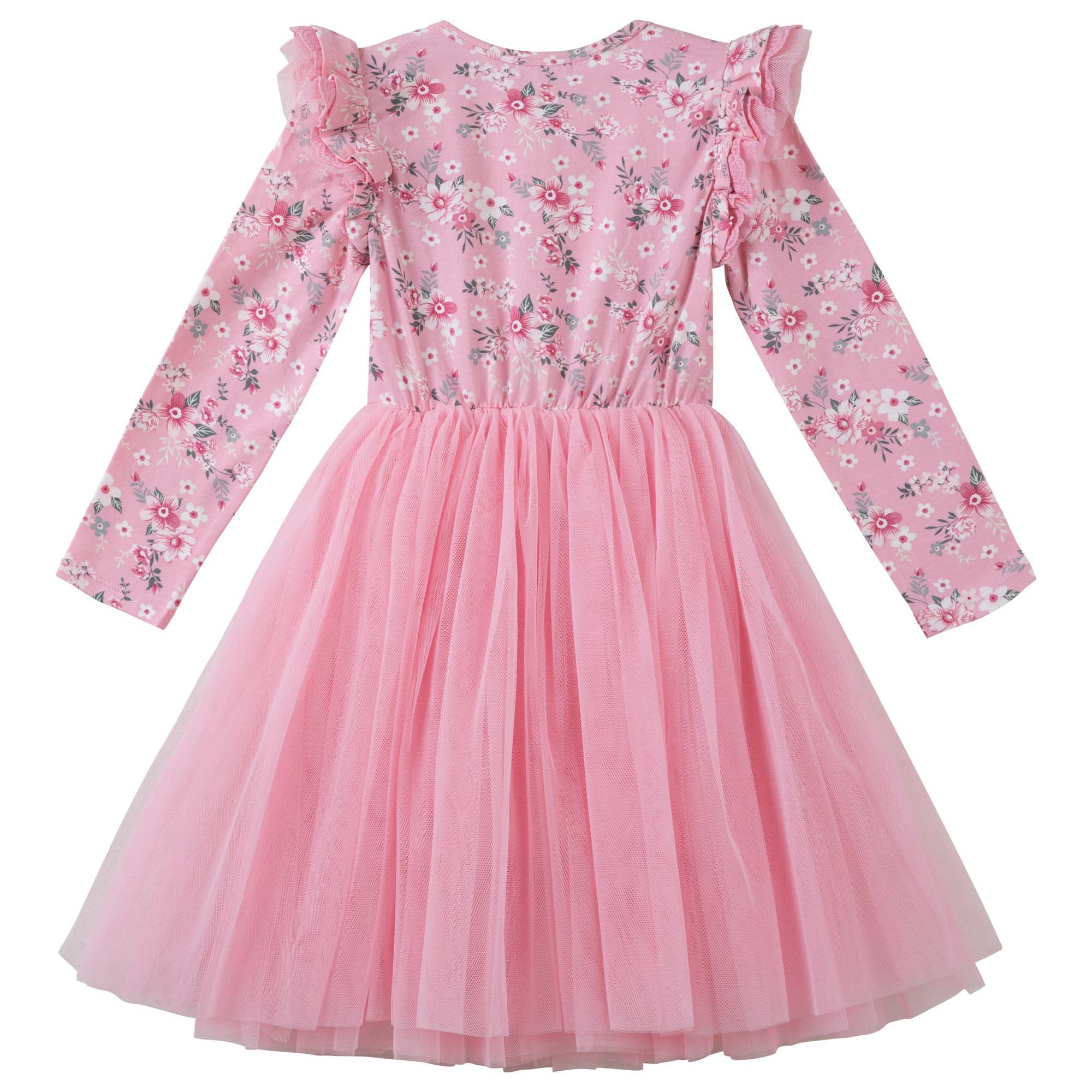 Milly Floral Tutu Dress - Long Sleeve - Image 3