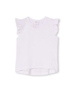 Tee - White Broderie Back (size 7 only)