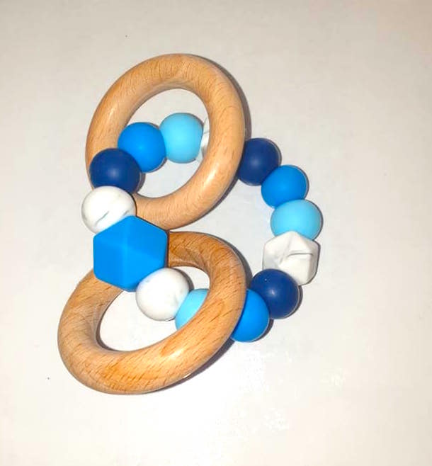 Teething Rattle Ring - Various Colours - Image 3