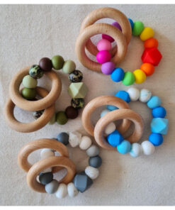 Teething Rattle Ring - Various Colours