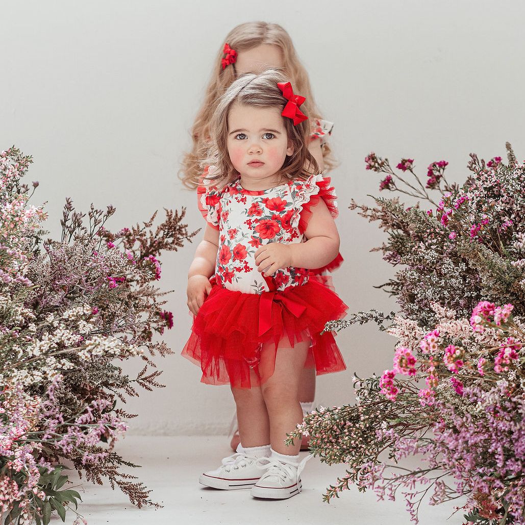Camilla Floral Tutu Romper Dress - Image 2
