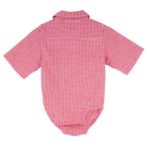 Jackson Gingham Shirt Romper - Image 5