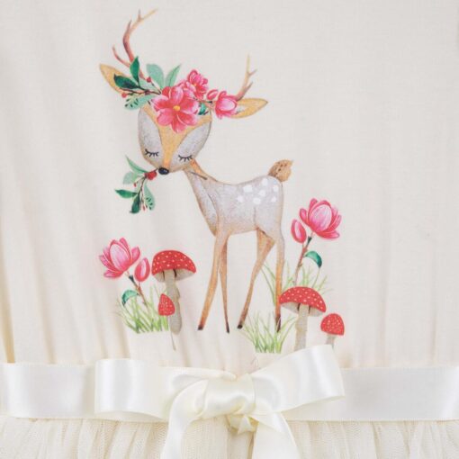 Reindeer Print S/S Tutu Dress - Image 2