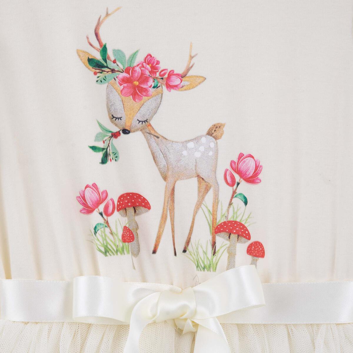 Reindeer Print S/S Tutu Dress - Image 2