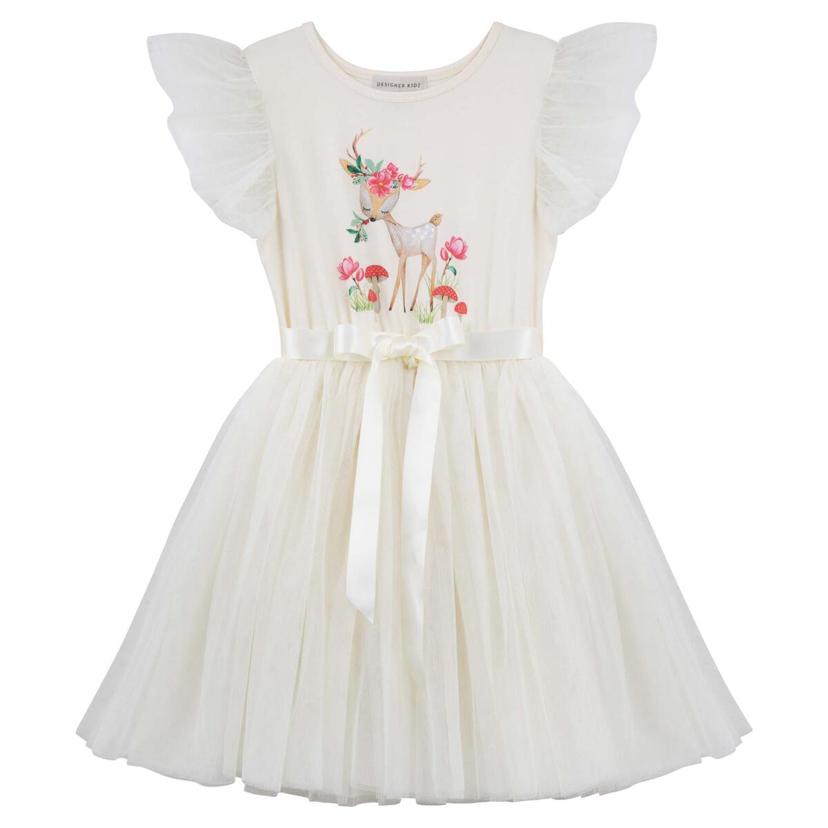 Reindeer Print S/S Tutu Dress