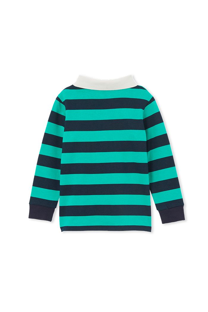 Green Stripe Rugby Jumper - Image 3