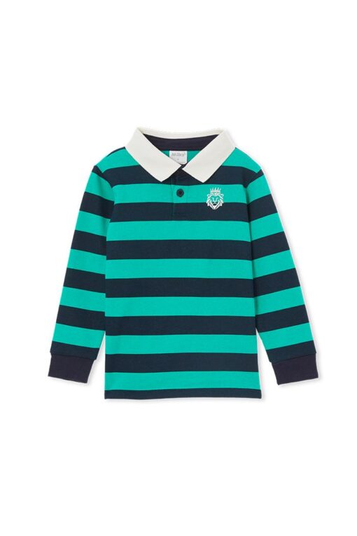 Green Stripe Rugby Jumper