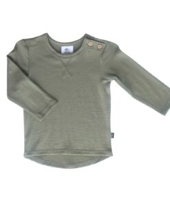 Alternative view of Merino Wyatt Longsleeve Tee - Sage